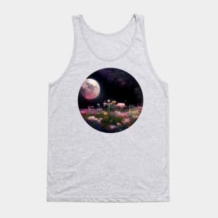 clear night sky with full moon Tank Top